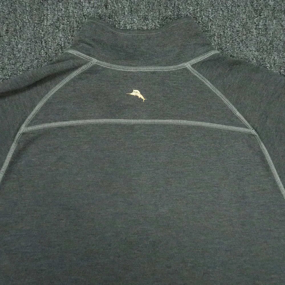 Notre Dame Fighting Irish Pullover Men XXL Gray Tommy Bahama Quarter Zip Sweater
